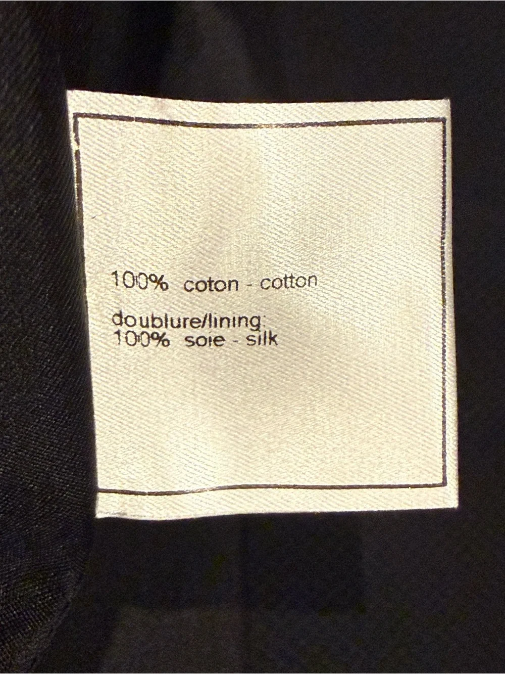 CHANEL Boutique 1998 Spring Black Cotton Silk Collarless Jacket FR 40